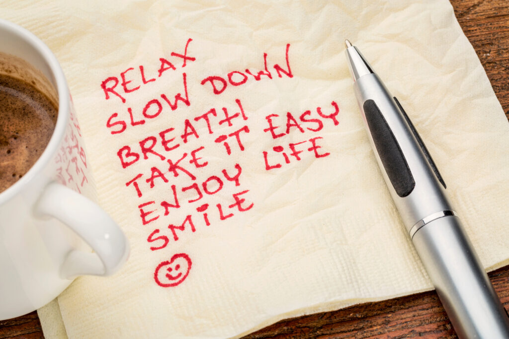 List of effective ways to reduce stress, including rest, hydration, IV therapy, B-vitamins, antioxidants, healthy diet, exercise, and emotional support.